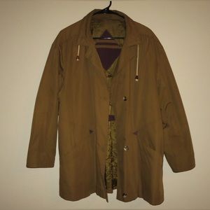 Vintage mustard/bronze colored trench coat
